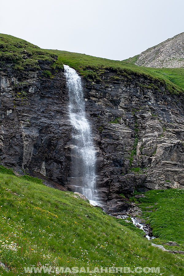 waterfall next to the road hohetauern