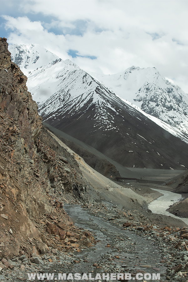 snow melt on Himalayan road