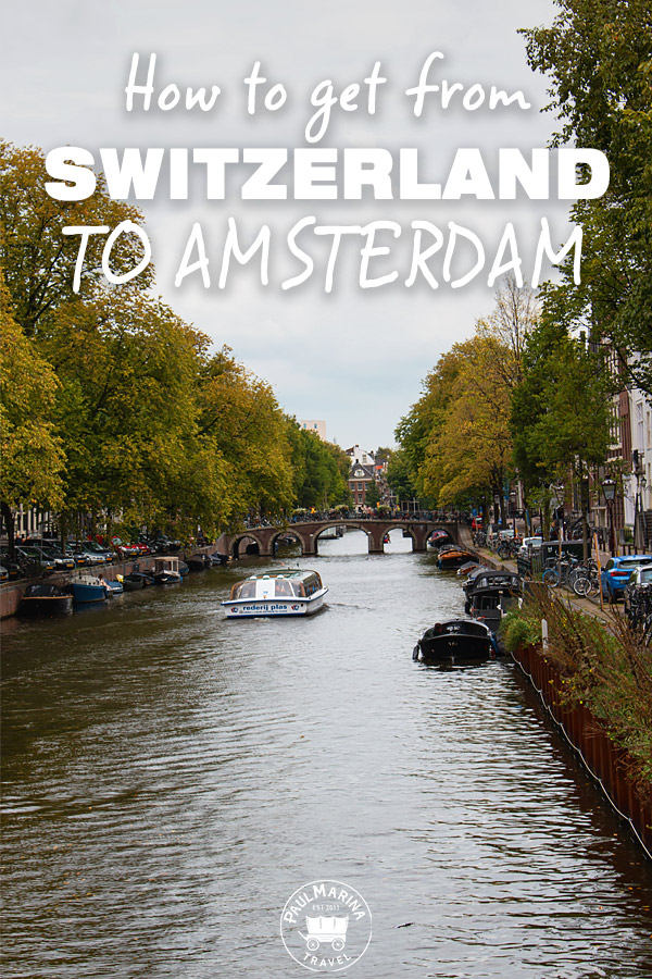 How to get from Switzerland to Amsterdam pin picture