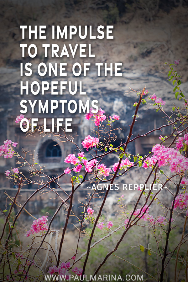 The impulse to travel is one of the hopeful symptoms of life.