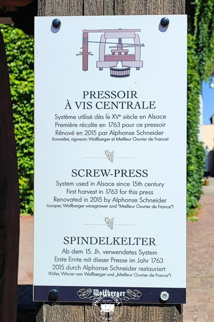Screw Press wine making system in Alsace
