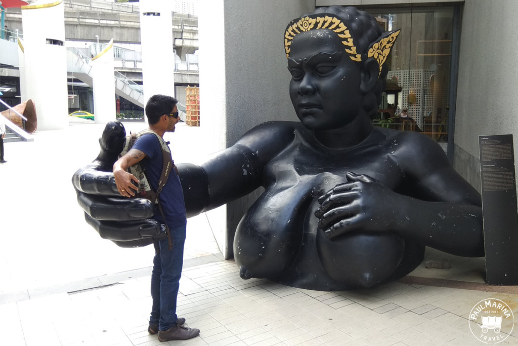 Nang Phisuea Samut Giant Twelve Sisters fiber glass statue at Siam Square Art and Culture Center