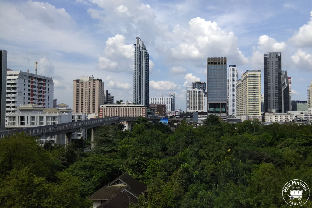 skyline view from the shopping malls