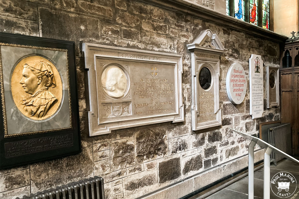 Memorial plaque of notable Scots