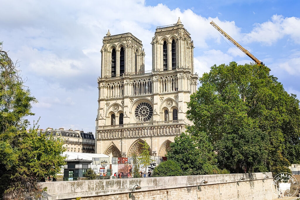 Notre Dame de Paris Cathedral being renovated Paris