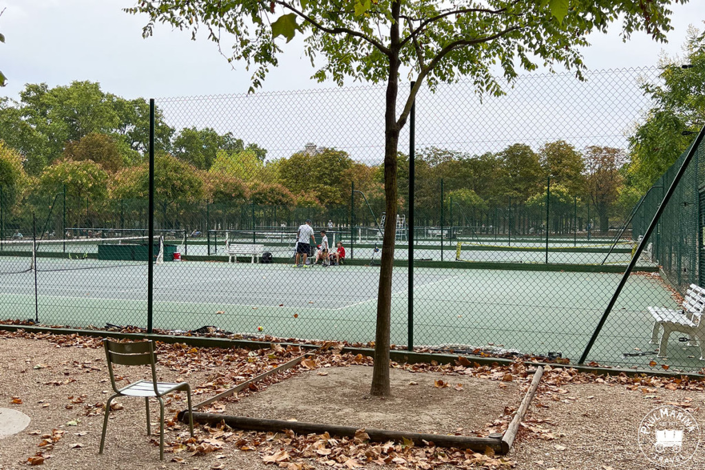 Tennis courts in the Luxembourg gardens