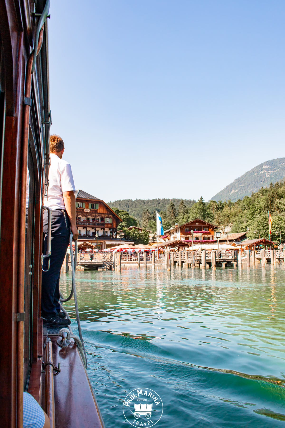 View from electric boat to Schönau docks