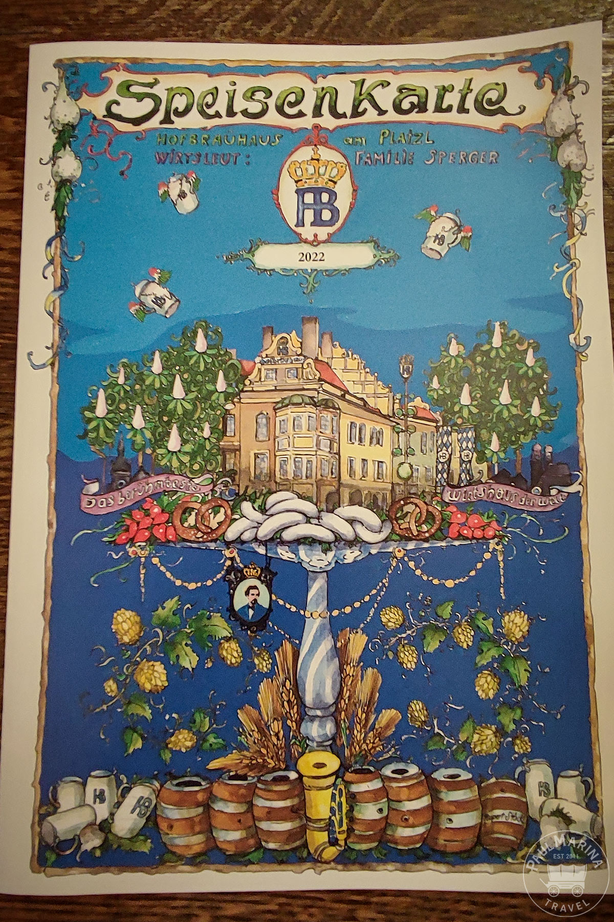 Hofbräuhaus menu card cover design