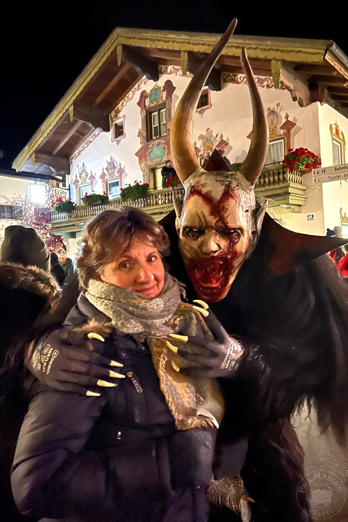 My mother at a Krampus parade in Ruhpolding Southern Germany