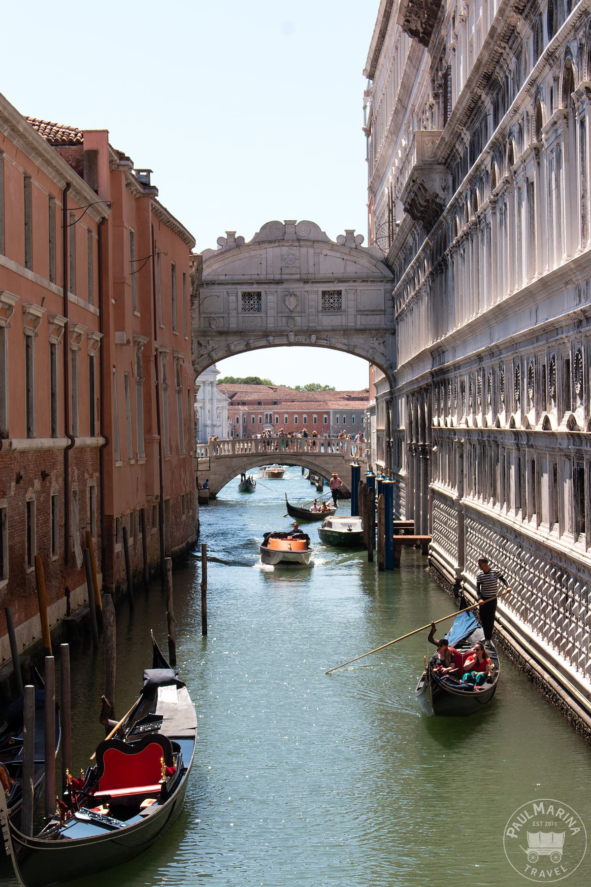 View of the Bridge of Sighs from behind