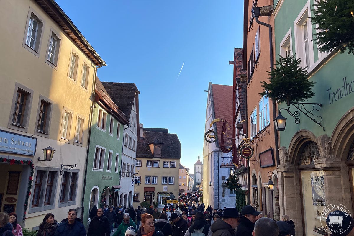 Rothenburg ob der Tauber at 3 pm in December