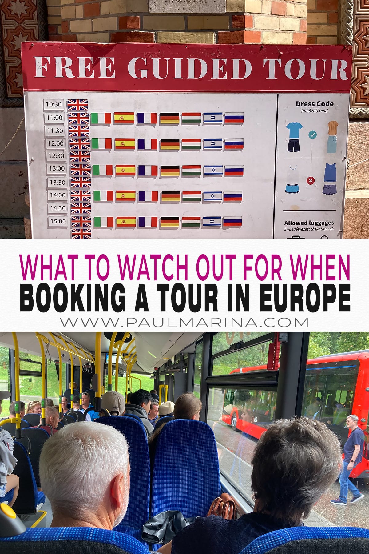 Things to Watch Out for When Booking a Guided Tour in Europe pin