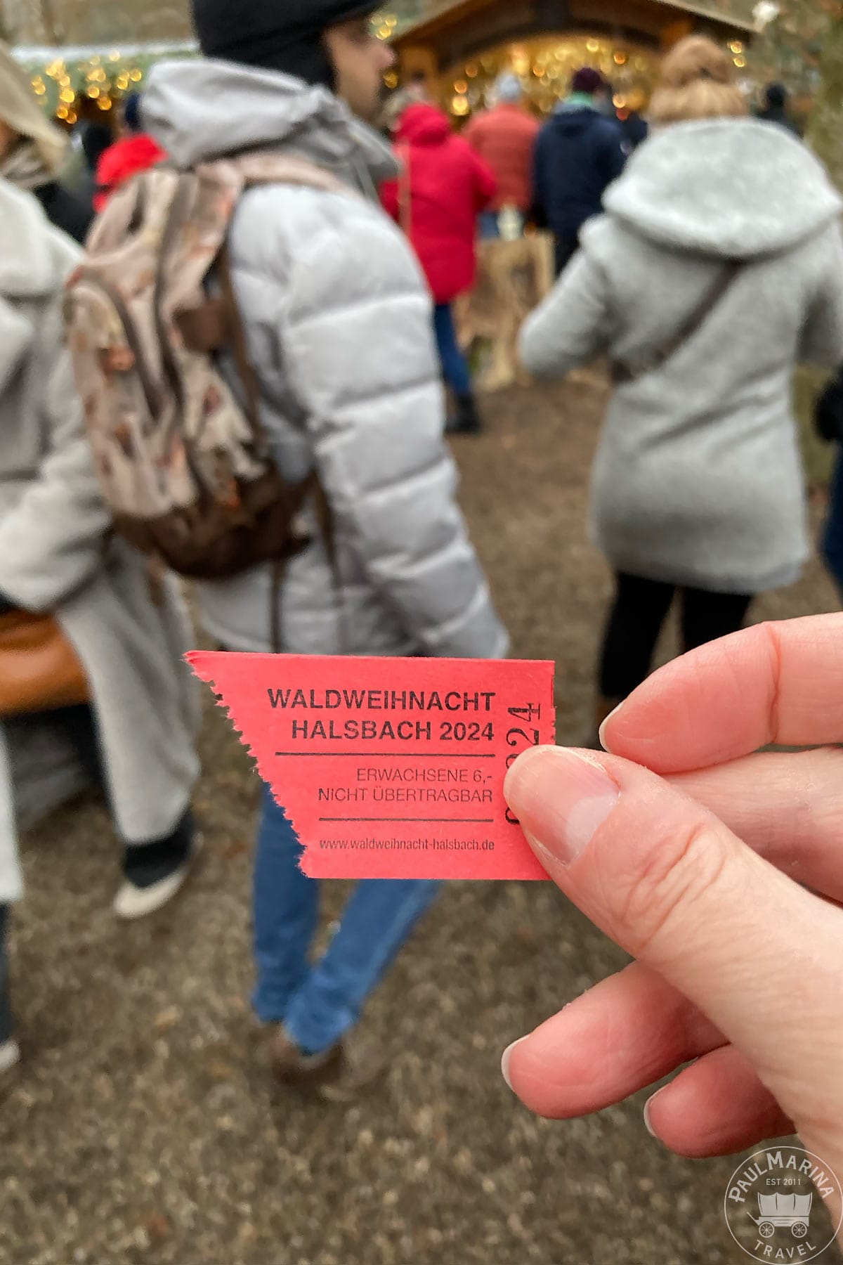 Entry ticket for the forest christmas market