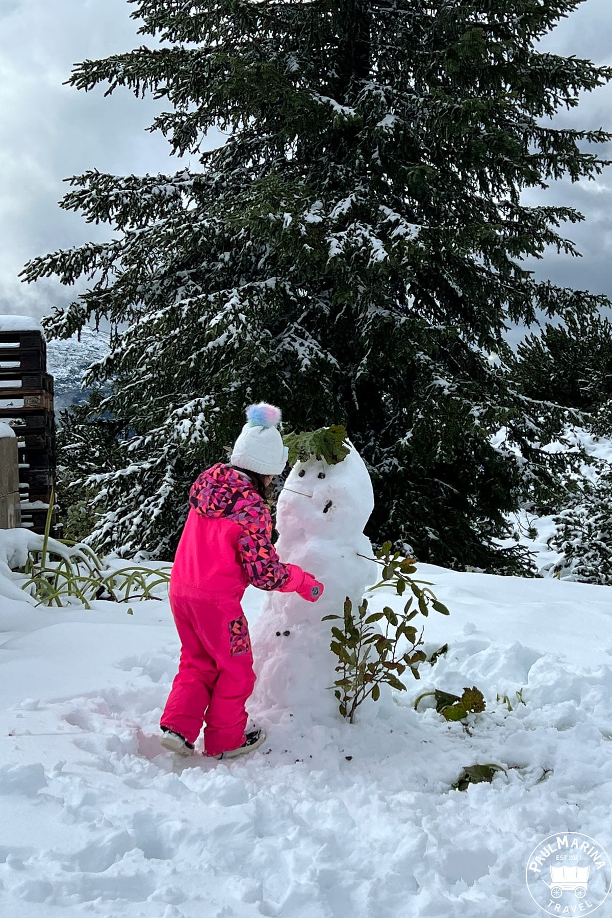 building a snow men