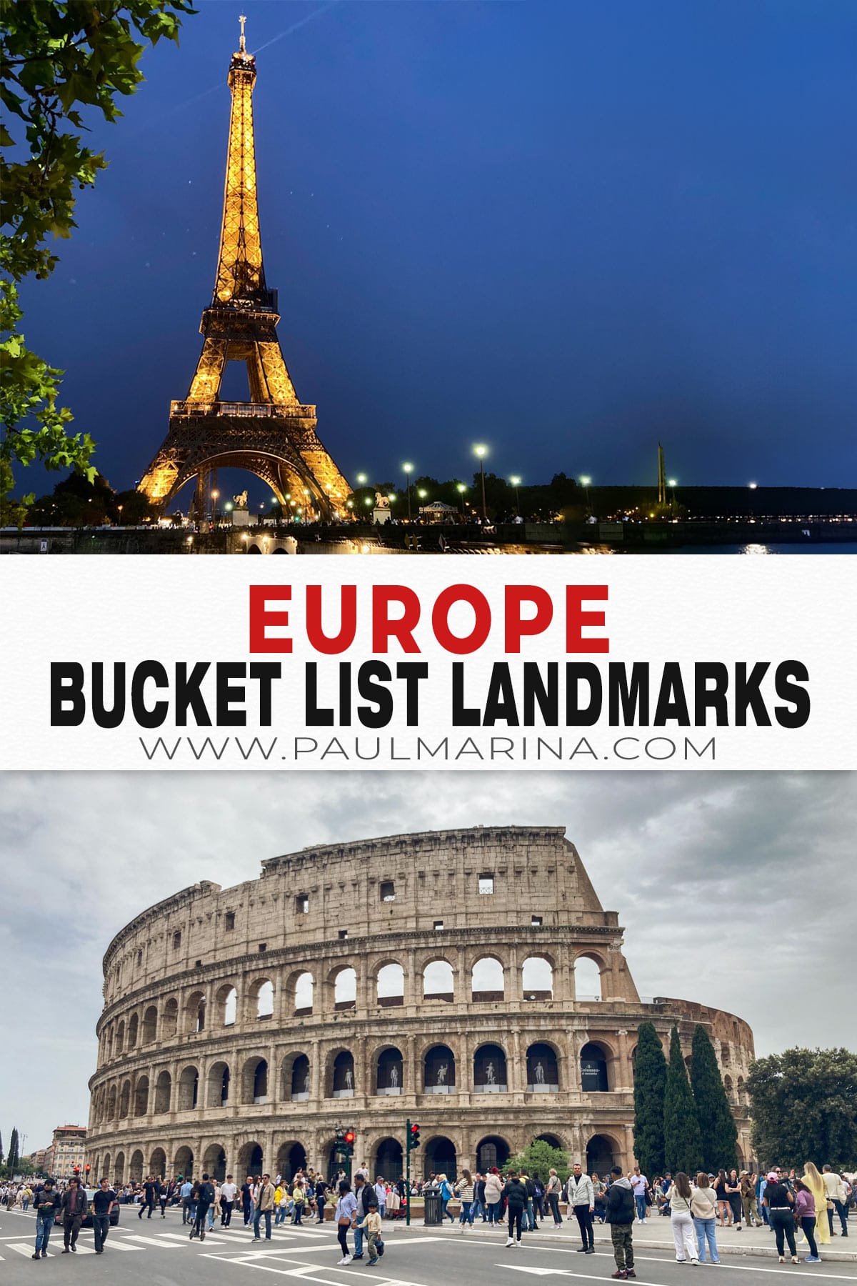 Bucket List Europe: The Most Visited Landmarks pin