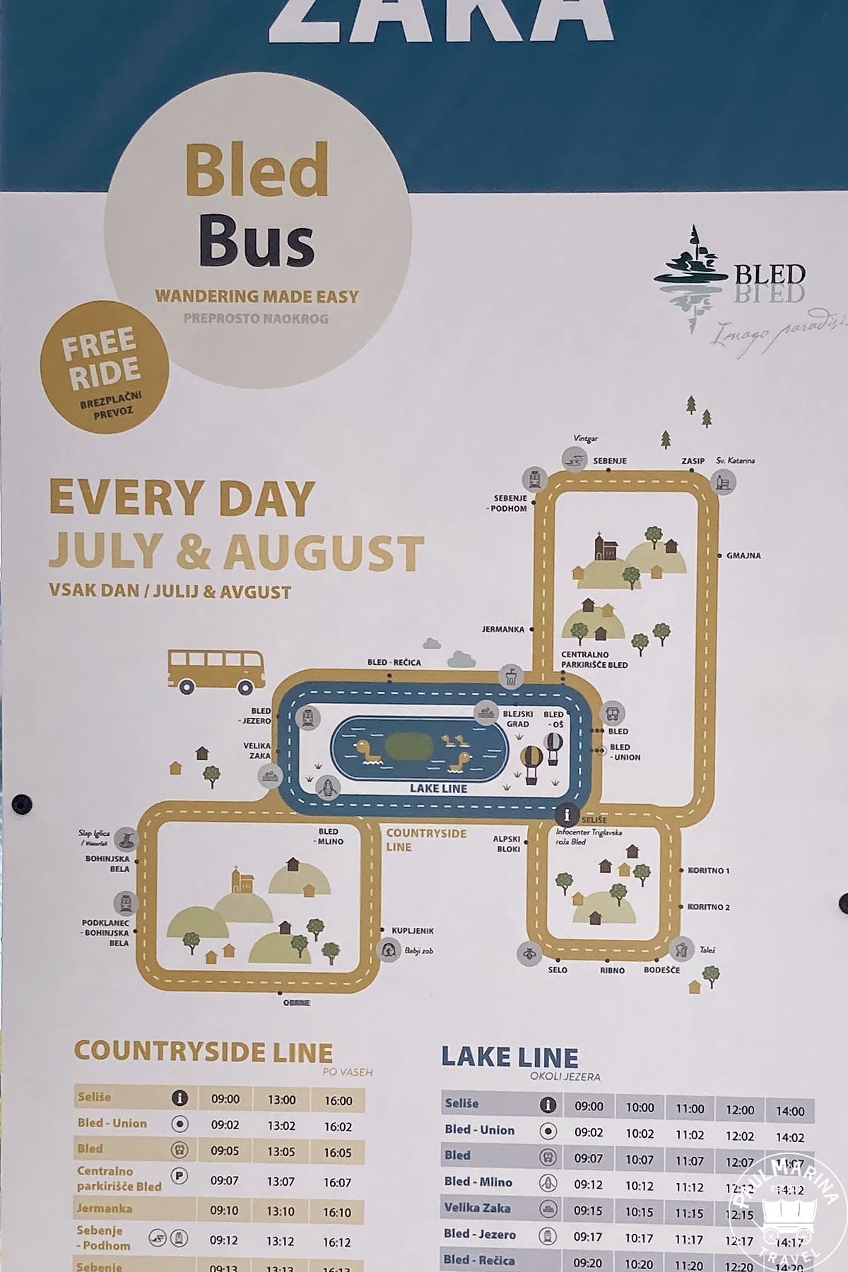 free lake bled bus map