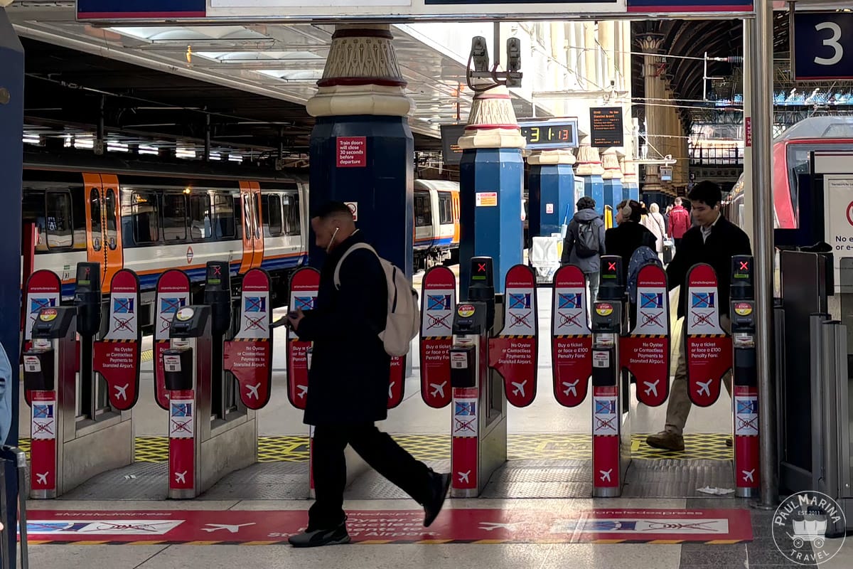 closed railway platform with ticket entry only