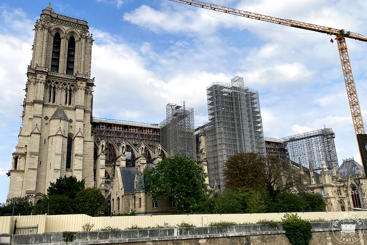 Cathédral Notre Dame de Paris during restoration works